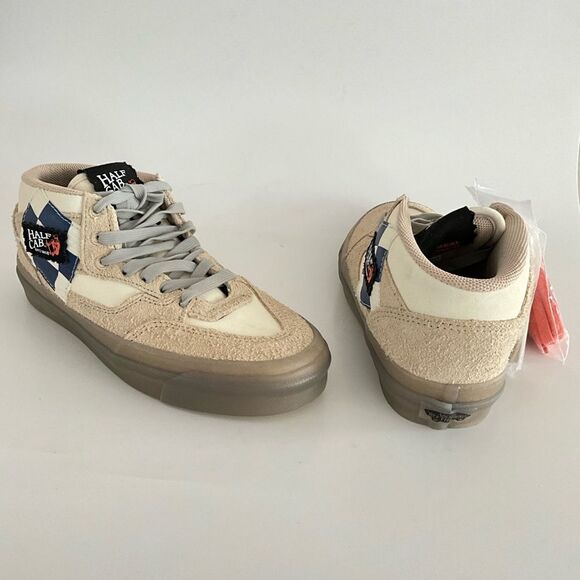 New Vans X Rokit Half Cab 33 DX Suede Sneakers 7.5 Beige - Picture 3 of 13